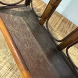 Vintage rattan wall shelf