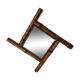 Square bamboo mirror 38x38cm