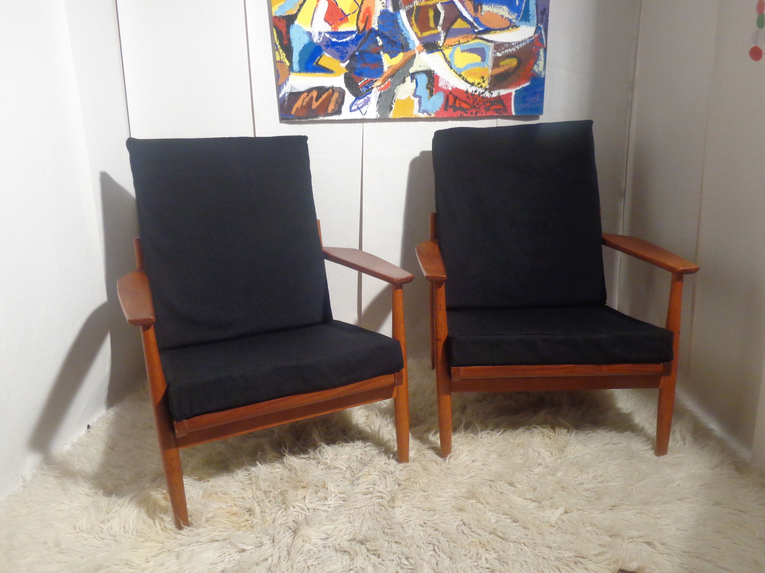 Pair of scandinavian armchairs of the years 60
