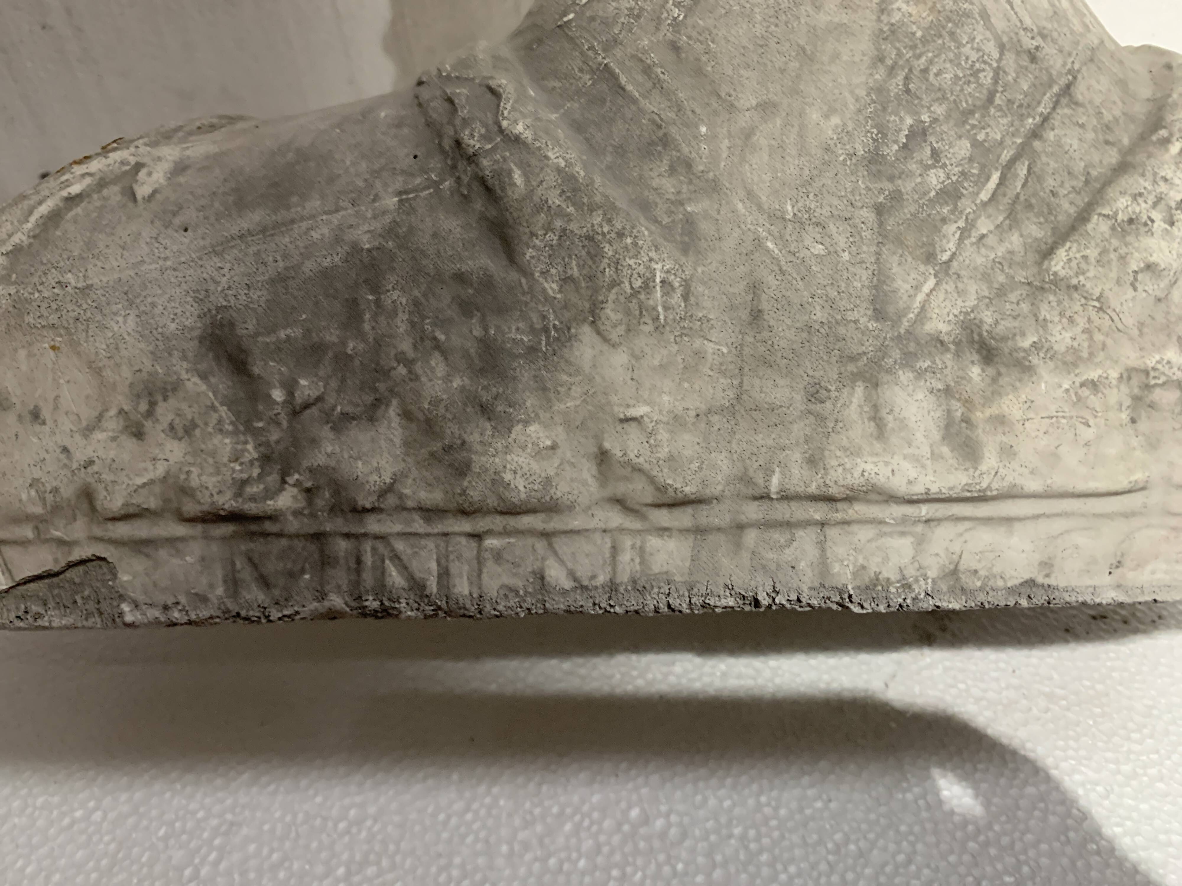 Sculpted plaster cast Bust of a young man 20th century