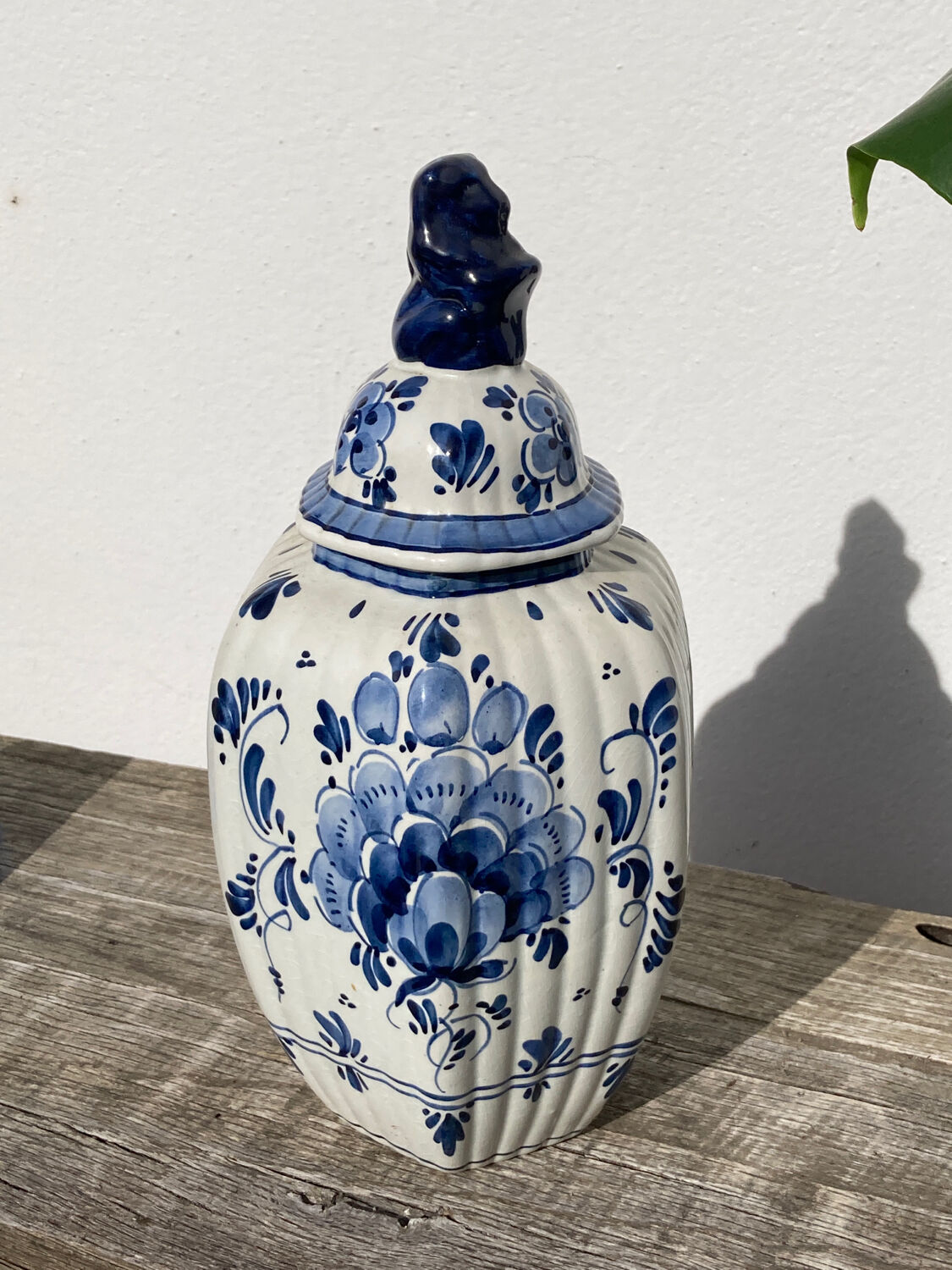Pot couvert Delft bleu et blanc