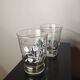 Vintage glasses with rose pattern