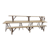 Harvest table and 2 benches, 1960