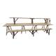 Table de moisson et 2 bancs, 1960