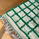 Berber carpet azilal checkerboard, inverted tiles green and cream