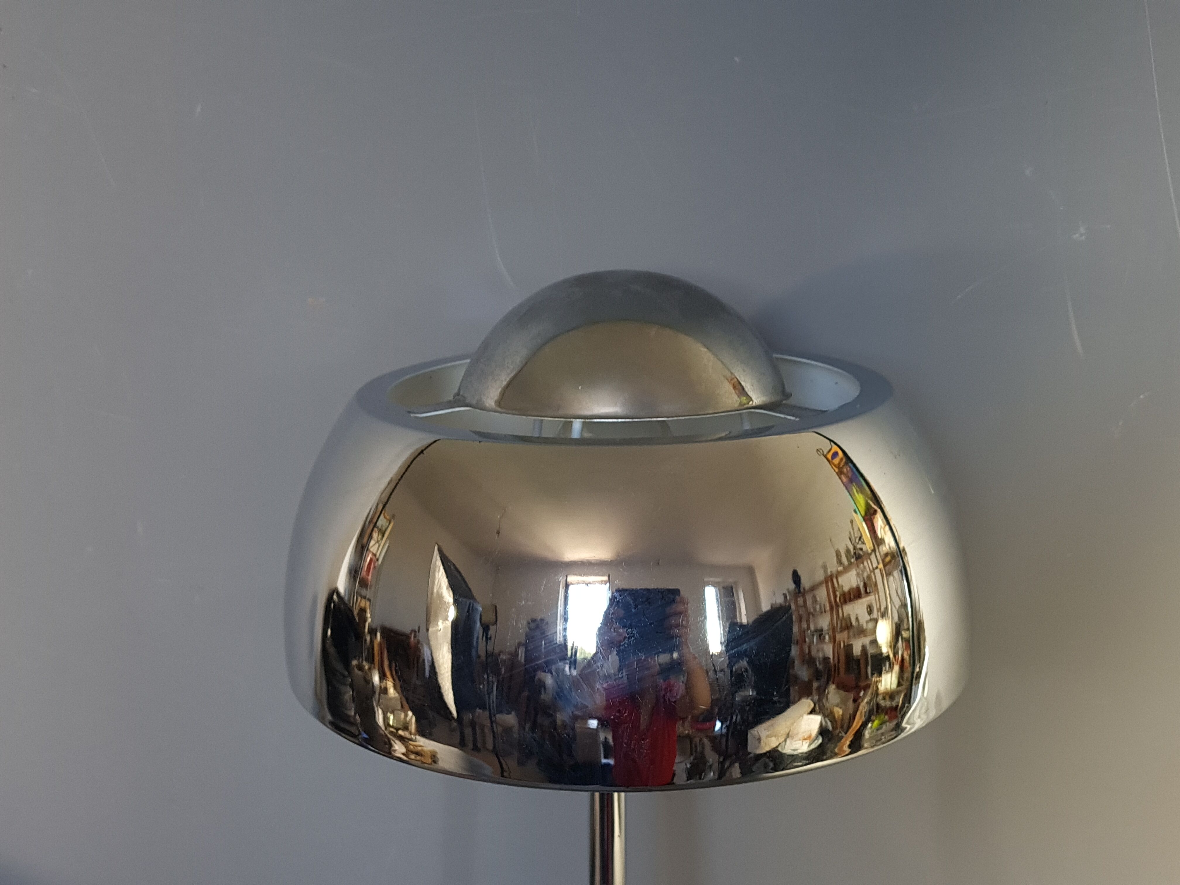 Lampe de table métal chromé vintage 70s SB