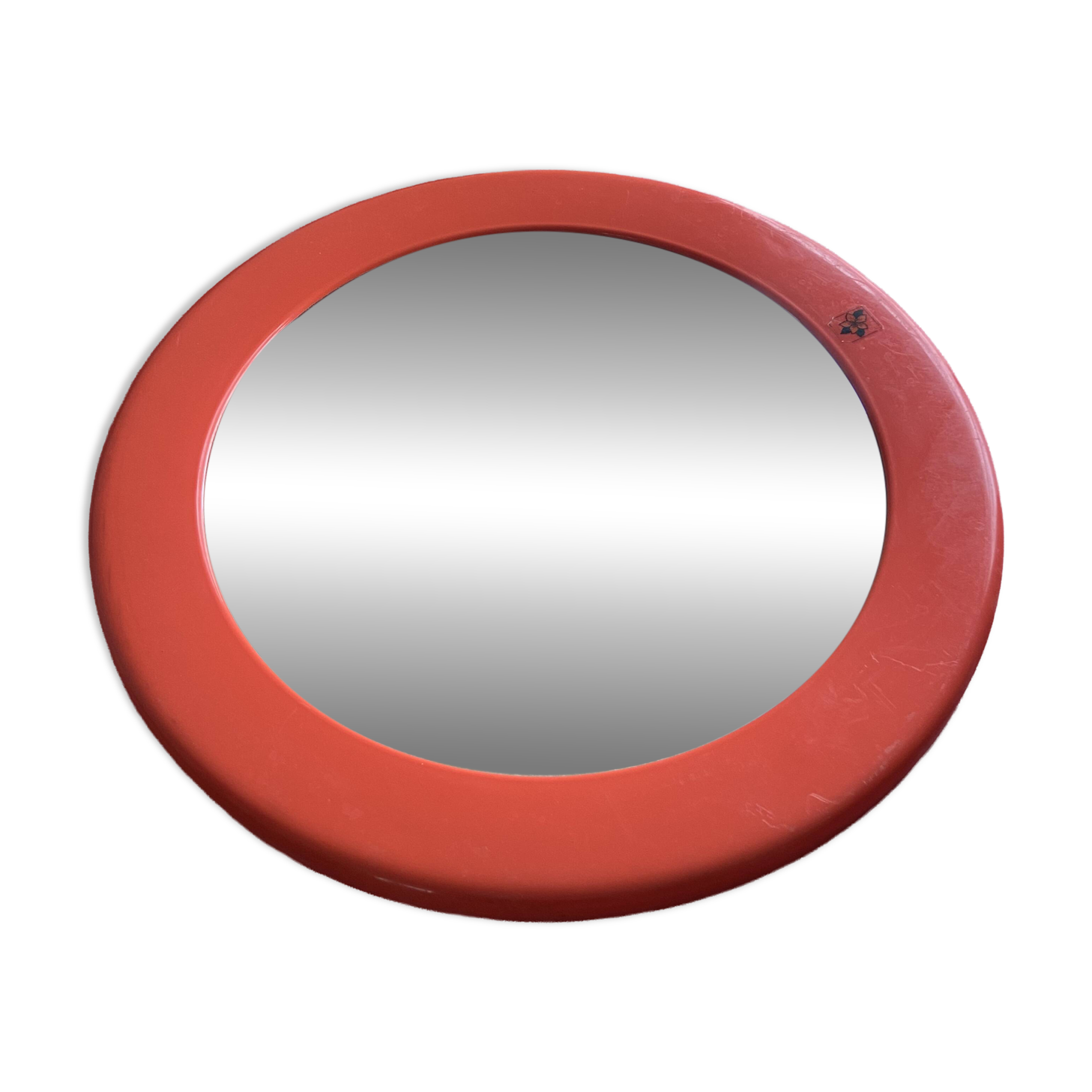 Round orange mirror Syla
