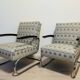 Pair of Mücke-Melder Fn24 bauhaus tubular steel chairs