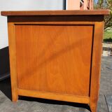 Oak desk 8 drawers double boxes 1950