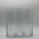 Beautiful Vintage Murano Modern Vase, cylinders  Clear Glass vase, 1970's