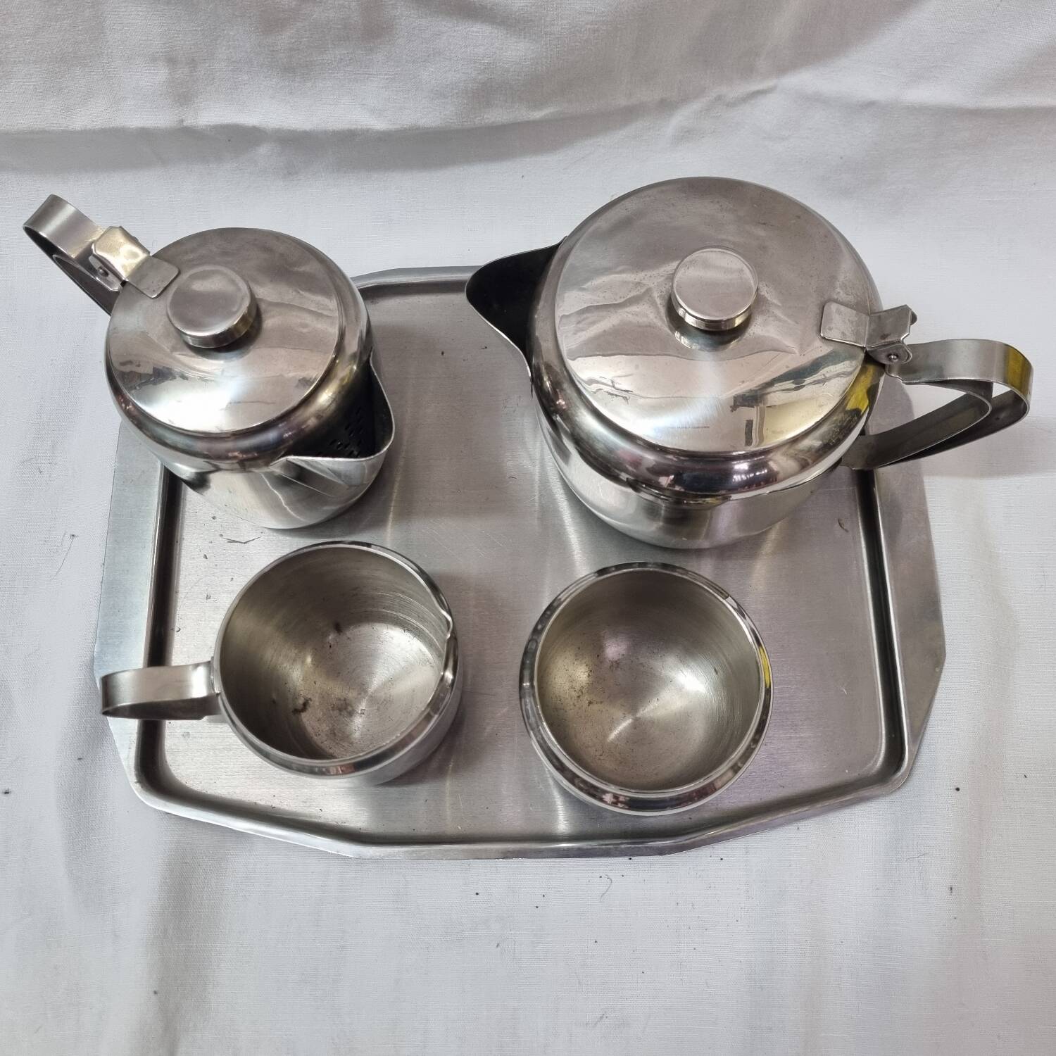 Stainless breakfast service, 1970
