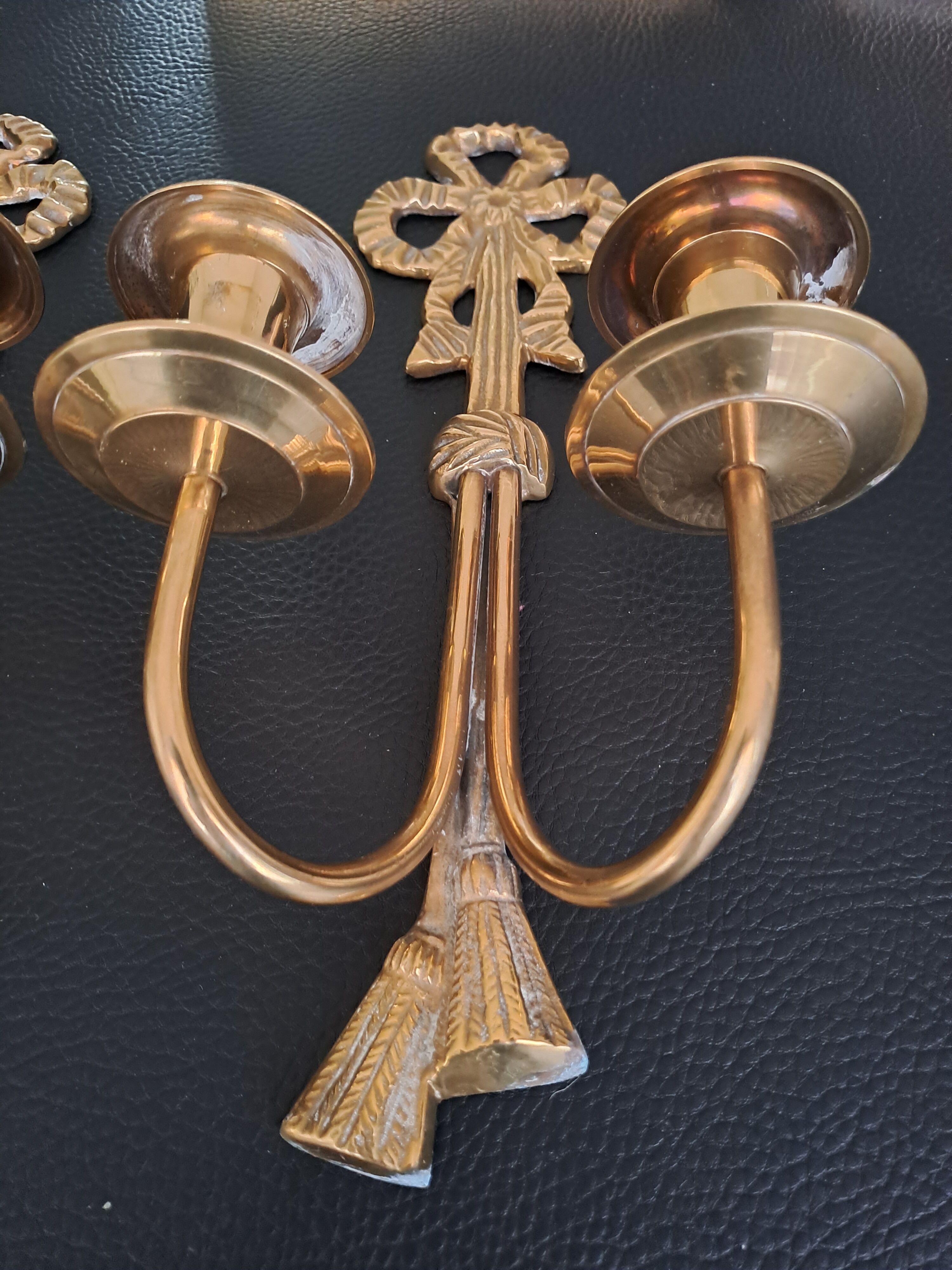 Bronze candle holders