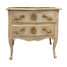 Chest of drawers painted Louis XV lacquered Grey 18th