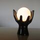 Black ceramic lamp in the shape of hands 70s