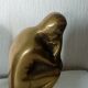 PAIR OF GREENHOUSE BOOKS IN LATON BRONZE EFFECT RODIN'S THINKER