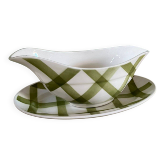 saucière Moulin des loups modèle nappe vert