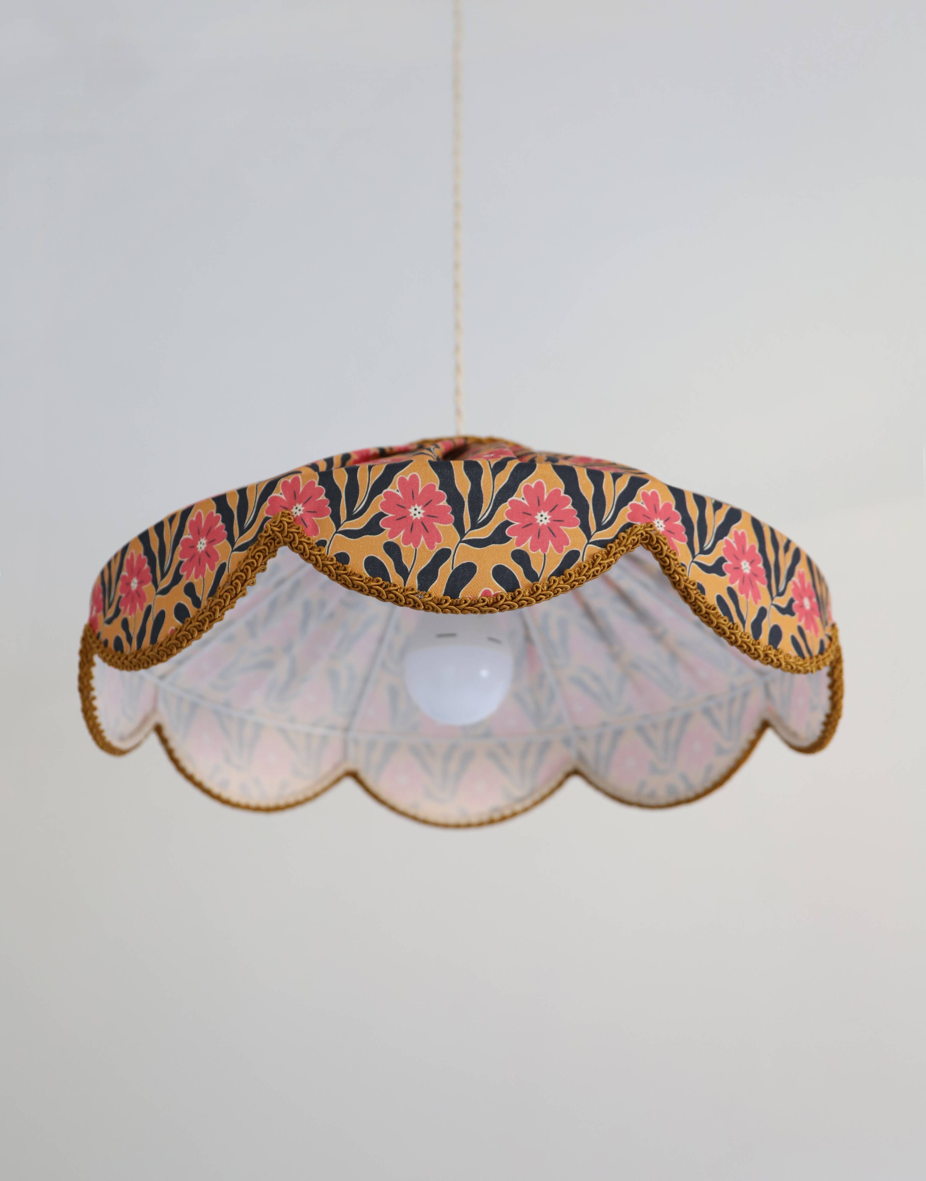 "Cosette goa flowers" printed floral pendant light