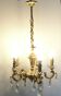 Solid bronze chandelier with crystal pendants and candle holders - Lucien GAU