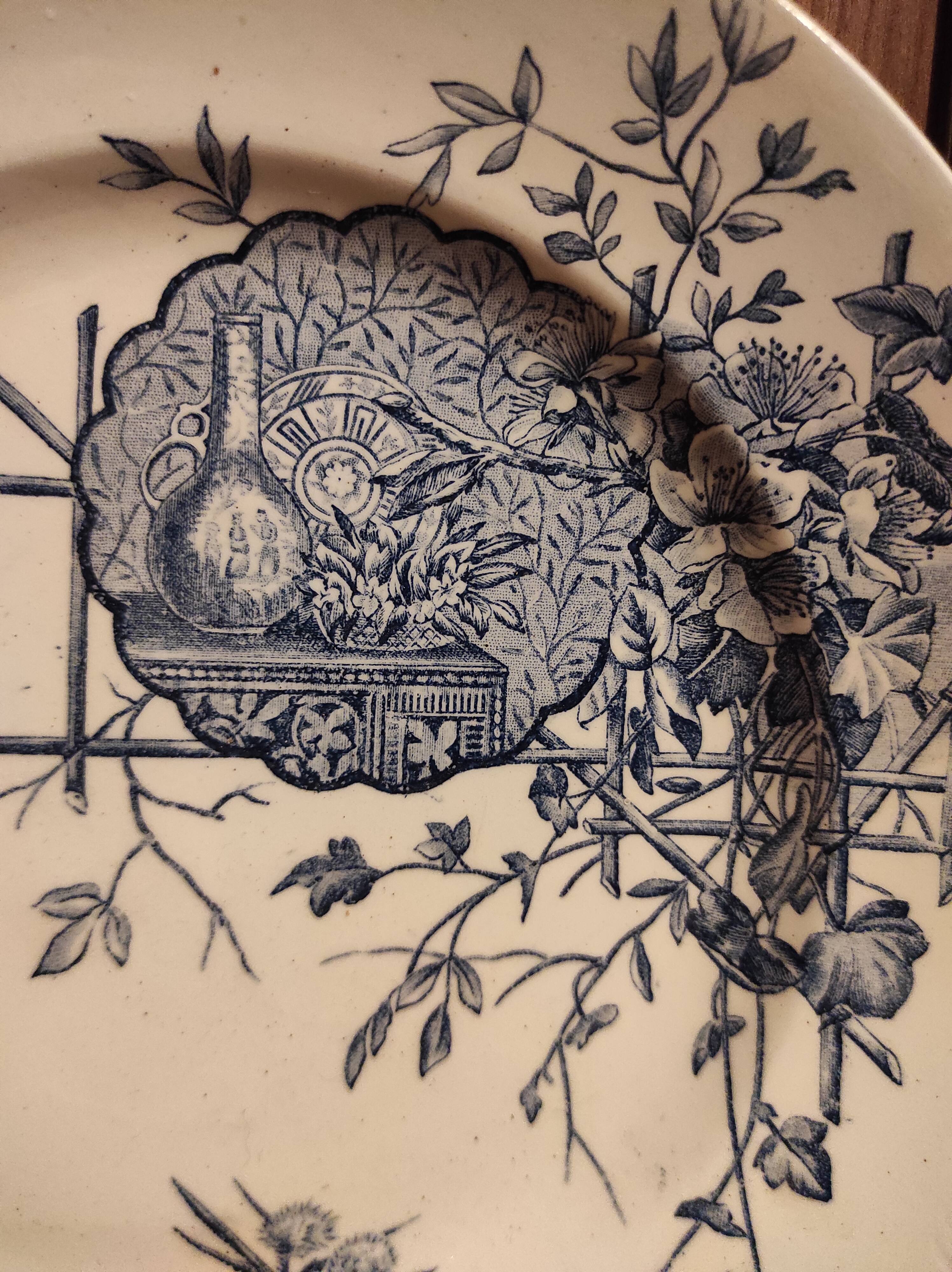 French vintage plate, R. Lafitte, Terre de Fer, Salins