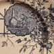 French vintage plate, R. Lafitte, Terre de Fer, Salins