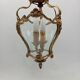 Lanterne bronze doré & verre galbé de style Louis XV / Rococo