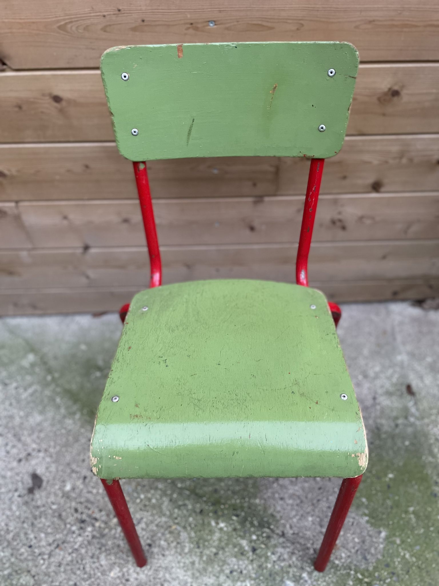 Set of 3 vintage school chairs