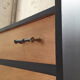 Black and wood vintage dresser