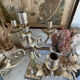 Bronze and brass chandelier, 56cm