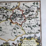 Ancient geographical map Pays du val de Loire