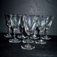 Set of 8 cerdagne wine glasses in cut crystal from saint louis h13cm