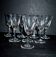 Set of 8 cerdagne wine glasses in cut crystal from saint louis h13cm