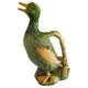 Majolica Duck Pitcher by Keller & Guérin, France, Art Nouveau, 1890