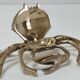 Vintage solid brass crab