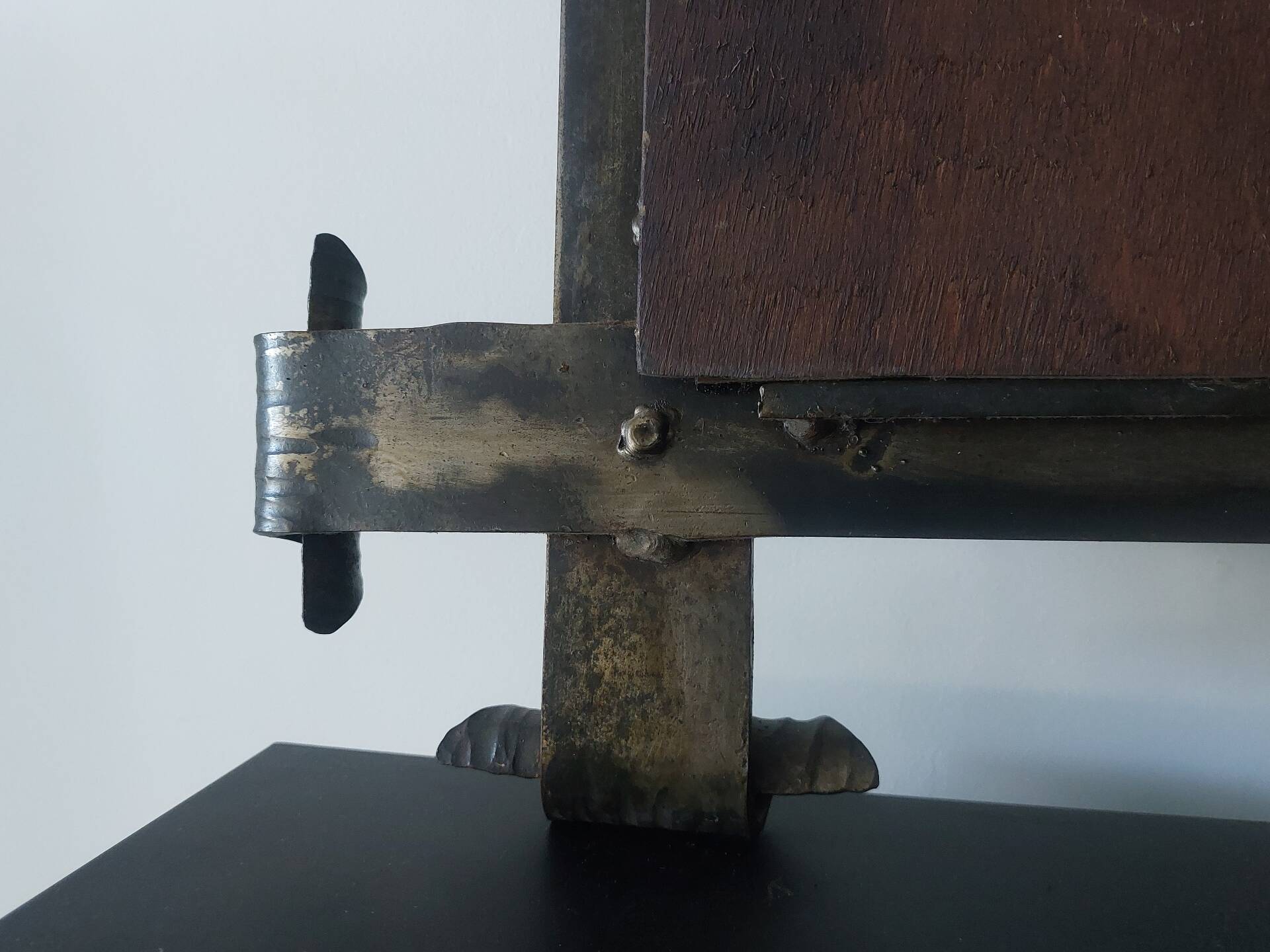 Miroir fer forgé brutaliste
