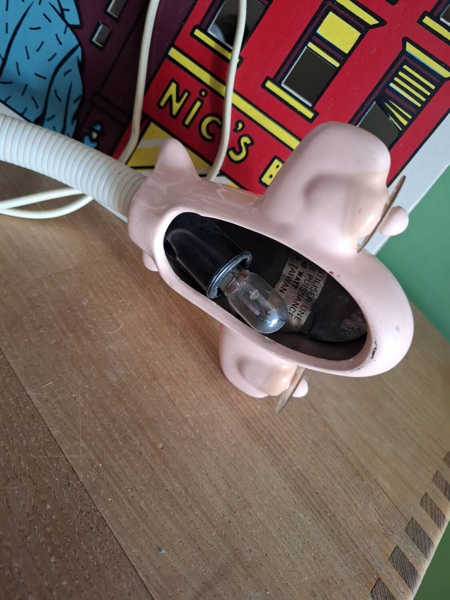 Ceramic airplane lamp