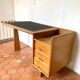 Solid oak desk Guillerme and Chambron 1960