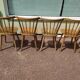 Set of 18 wooden bistro chairs - vintage - year 50 - 60