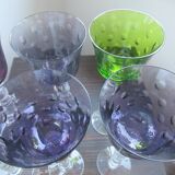 set of 6 crystal glasses saint louis model bubbles