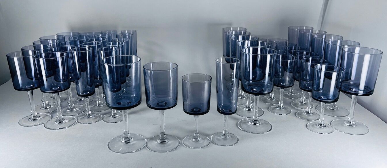 Service Luminarc glasses 44 pcs France 1980.