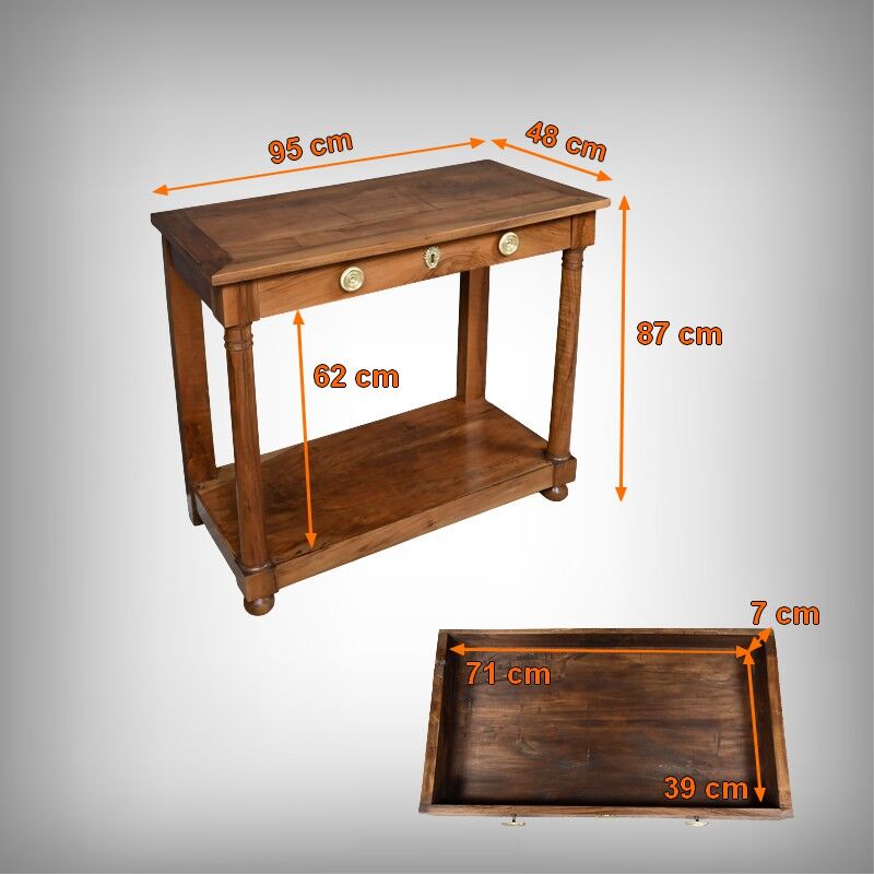 Console de propriété en noyer, époque Empire – début XIXe