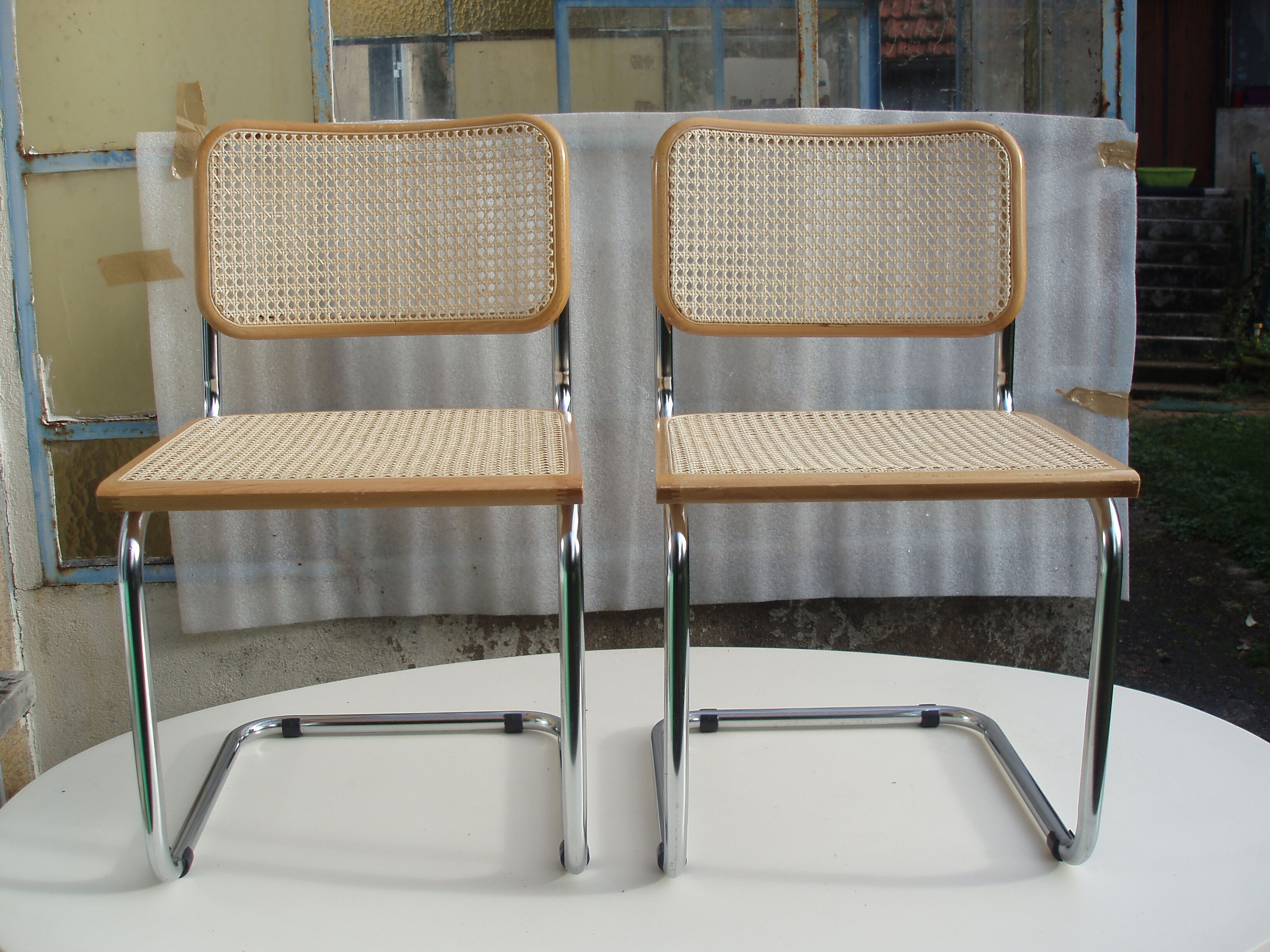Pair of chairs B32 by Marcel Breuer