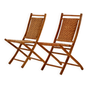 Foldable bamboo chair