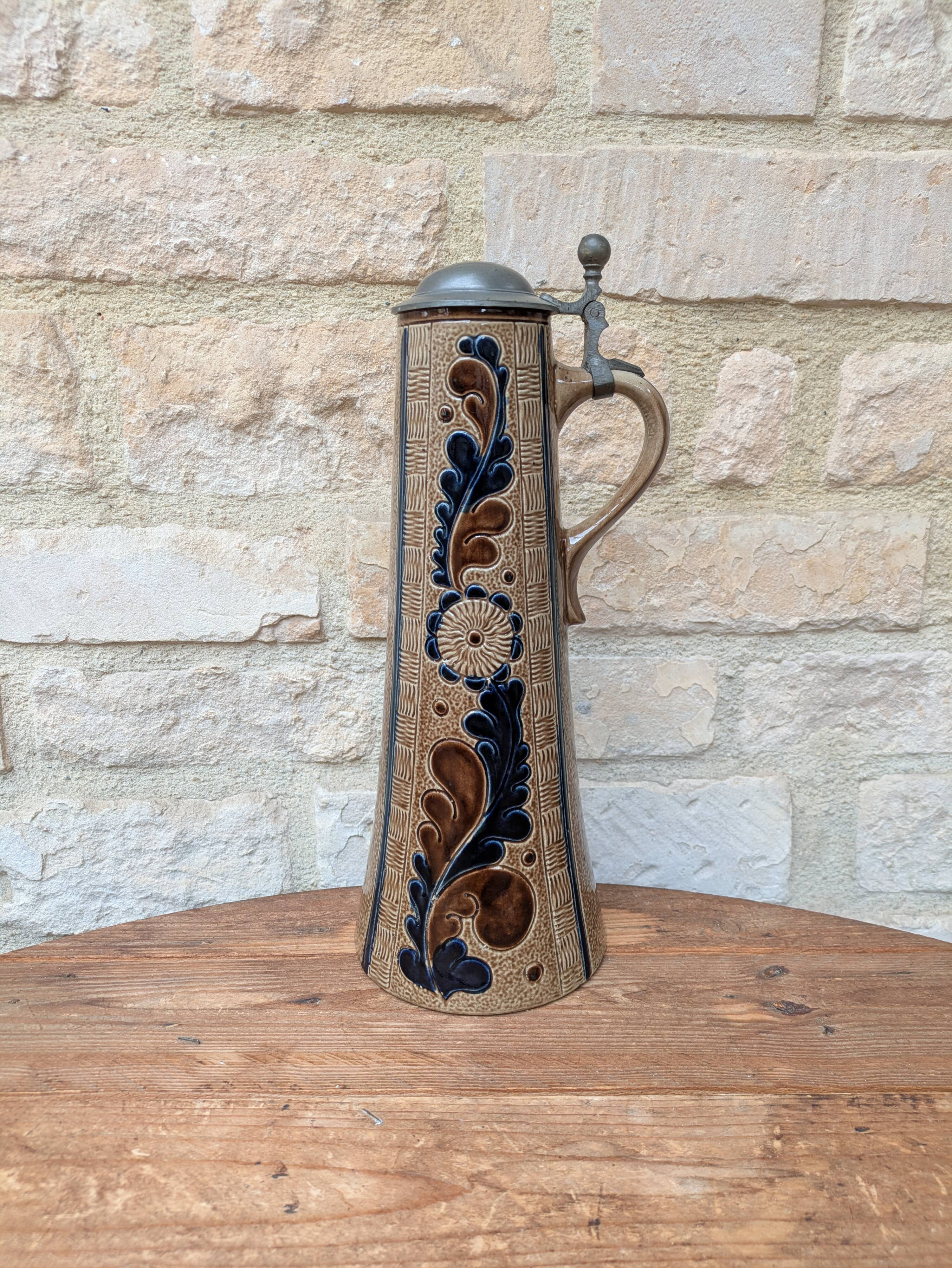 Marzi and Remy Germany decorative beer mug in glazed ceramic