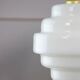 Mid-Century Italian Brass and Opaline Glass Pendant Lamp