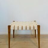 Vintage Wooden Ottoman from Czechoslovakia 1970’s