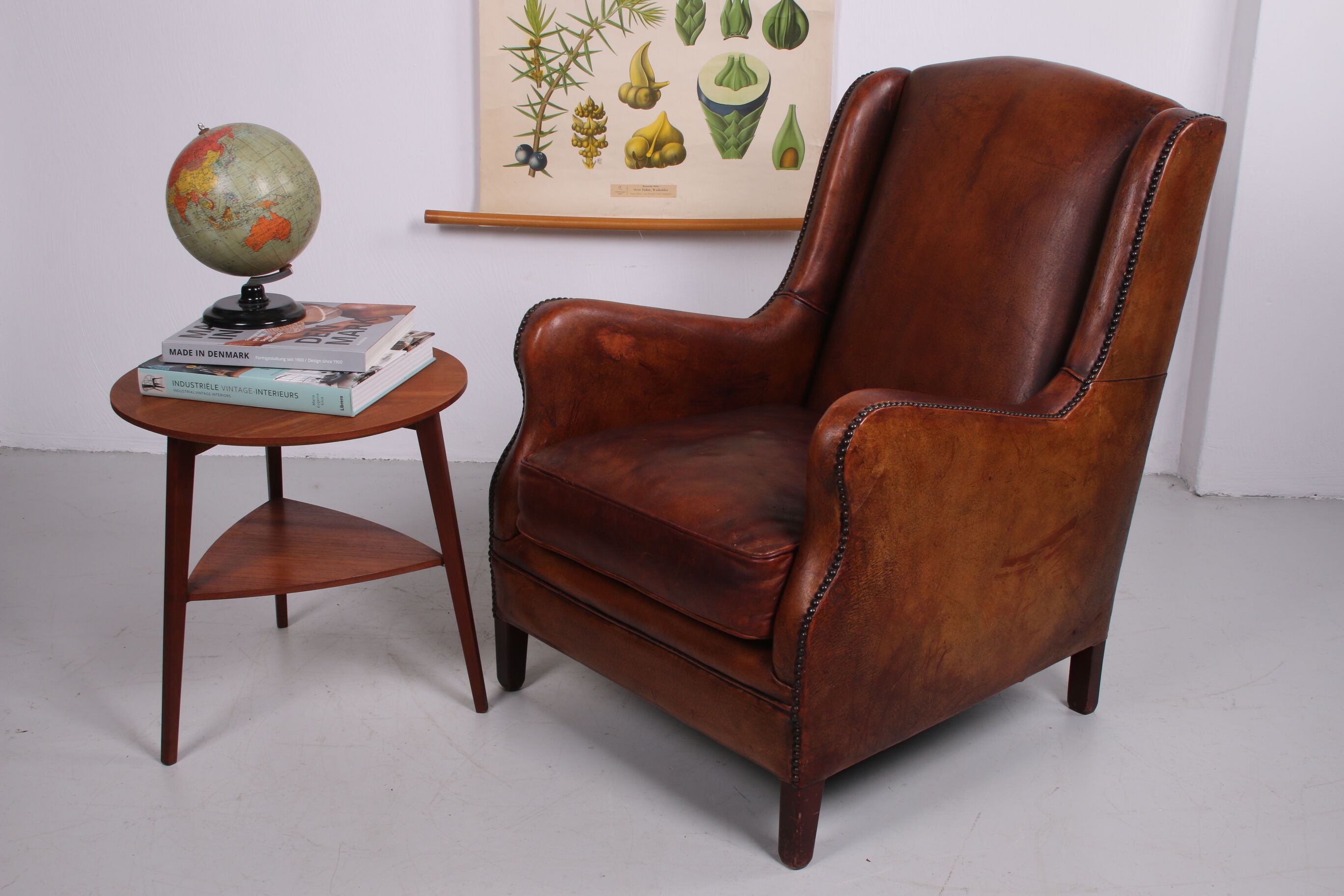 Sheep leather Club armchair, 1970s