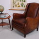 Fauteuil club en cuir de mouton années 1970