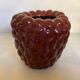 Raspberry vase, ceramic, burgundy brown.