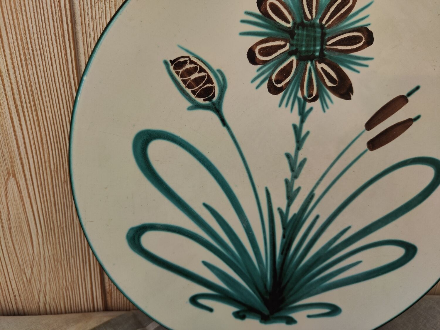 Large flowery dish by Robert Picault's workshop