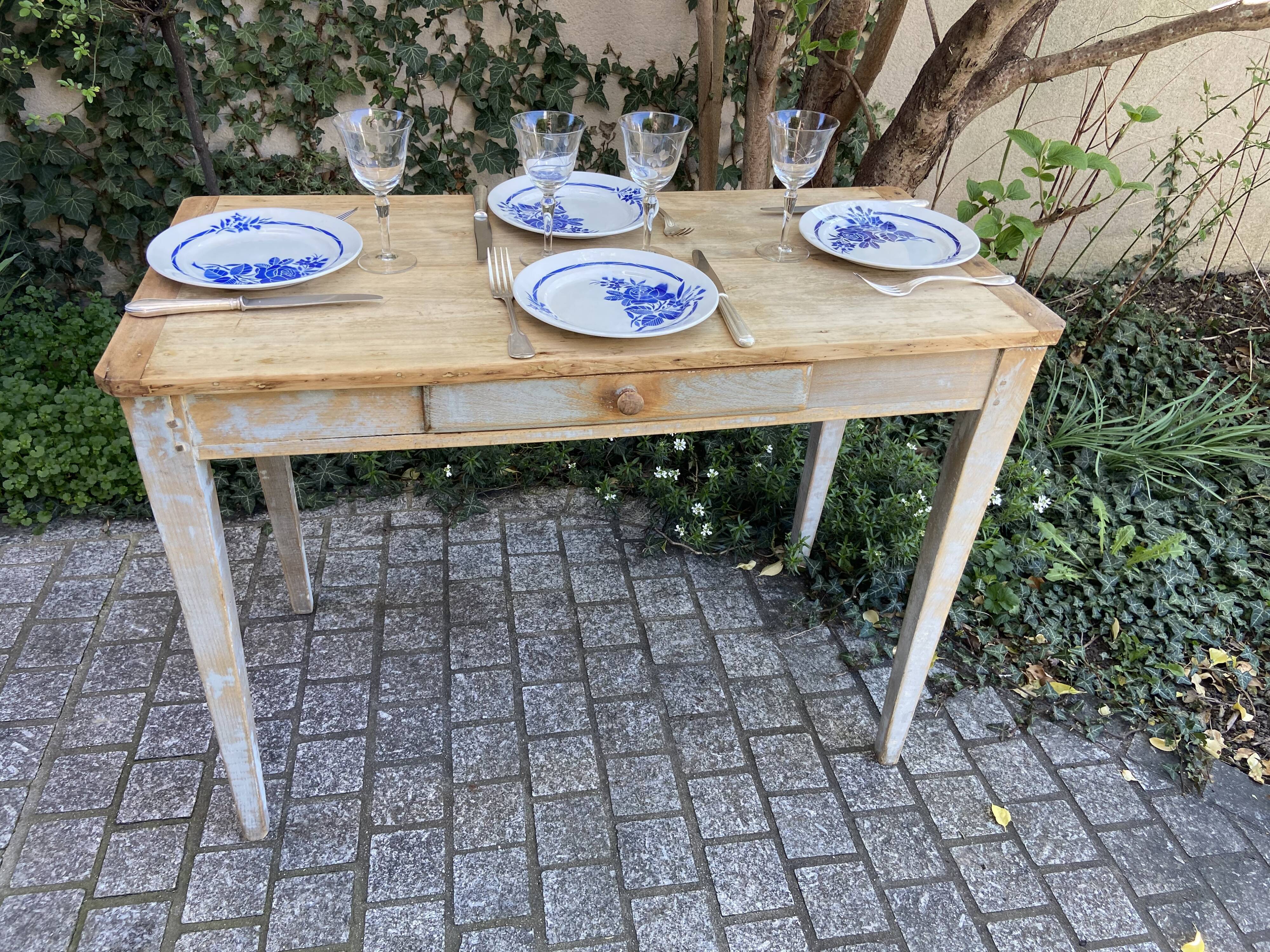 Small vintage farm table 1940 / 50
